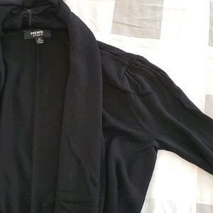 Women's black cardigan sweater, lightweight